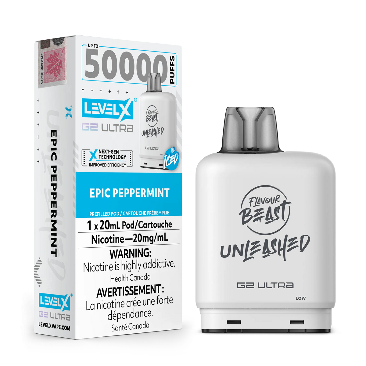 FLAVOUR BEAST LEVEL X G2 ULTRA 50K PUFF PODS [ON]